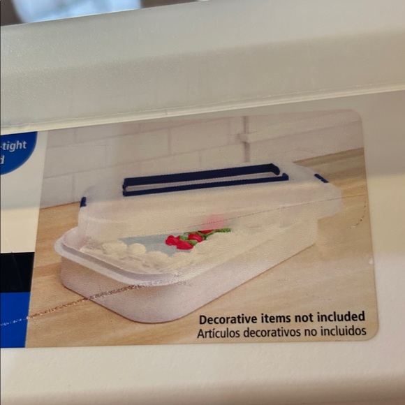 Mainstays White and Blue Cake Carrier - Picture 6 of 10